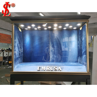 Vitrine de 4 pieds vitrine vitrine en verre vitrine avec lumière roulante vitrine salon acrylique boîte cas