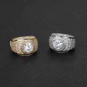 Anillo de Moda Personalizado con Diseño <span class=keywords><strong>Chucky</strong></span>, Estilo Hip-Hop, Mezcla de Piedras Naturales Grandes y Cristal, Marca de Moda con Personalidad - Product Image 2