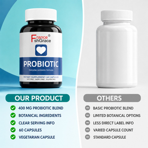 Ingrédients personnalisés, capsules de probiotiques Shecome pour la santé digestive, pour hommes et femmes, complément alimentaire probiotique pour la santé - Product Image 6