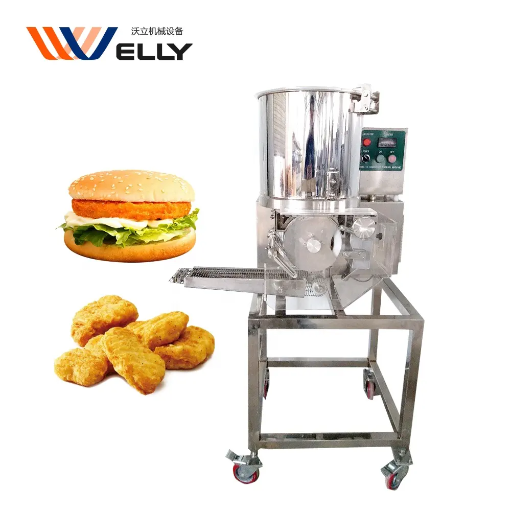 Industriële Automatische Hamburger Patty Vormen Machine/Vlees Pie Making Machine/Kotelet Nugget Making Machine