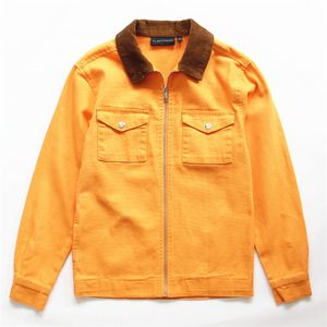 Blouson personnalisé Homm Vintage velours côtelé cou chasse coupe-vent hiver travail veste utilitaire canard <span class=keywords><strong>toile</strong></span> fermeture éclair travailleur veste pour hommes - Product Image 3