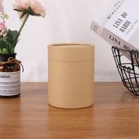 Boîte cylindrique en papier kraft brun écologique en gros, tube personnalisé avec logo imprimé pour l'emballage de cosmétiques, de soins de la peau, de bougies et de cadeaux