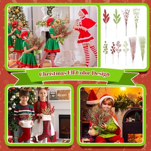 DIY Wedding Party Decoration Berry Picks Golden Christmas Berries Decor for DIY Garland and Holiday Wreath <b>Ornaments</b> - Product Image 3