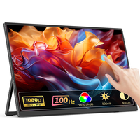 Eimio Écran portable double 21,5 pouces pour voyage, extension d'écran tactile IPS 1080P pour ordinateur portable, affichage multi-écrans Plug-and-Play Type-C