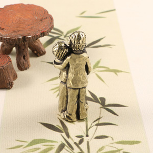 Encantadora pareja adorno de latón Tanabata Día de San Valentín confesión regalo decoración artesanía al por mayor - Product Image 4