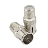 Adaptador RF de Aleación de Zinc, Conector de Extensión Macho a Hembra Tipo F