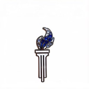 Broches de carrière personnalisables Zeta Phi Beta Sorority, épingles de revers à lettres grecques Zeta, épingles de revers en émail avec strass et torche - Product Image 4