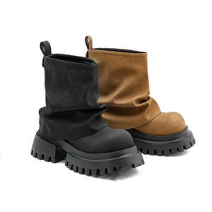 Bottines hautes pour femmes, bottes pointues à la mode pour femmes - Product Image 1