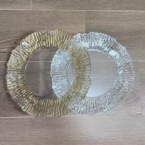 Platos Base Redondos de Plástico con Borde Dorado para Bodas, Platos de Presentación con Ribete Plateado, Venta al por Mayor - Product Image 5