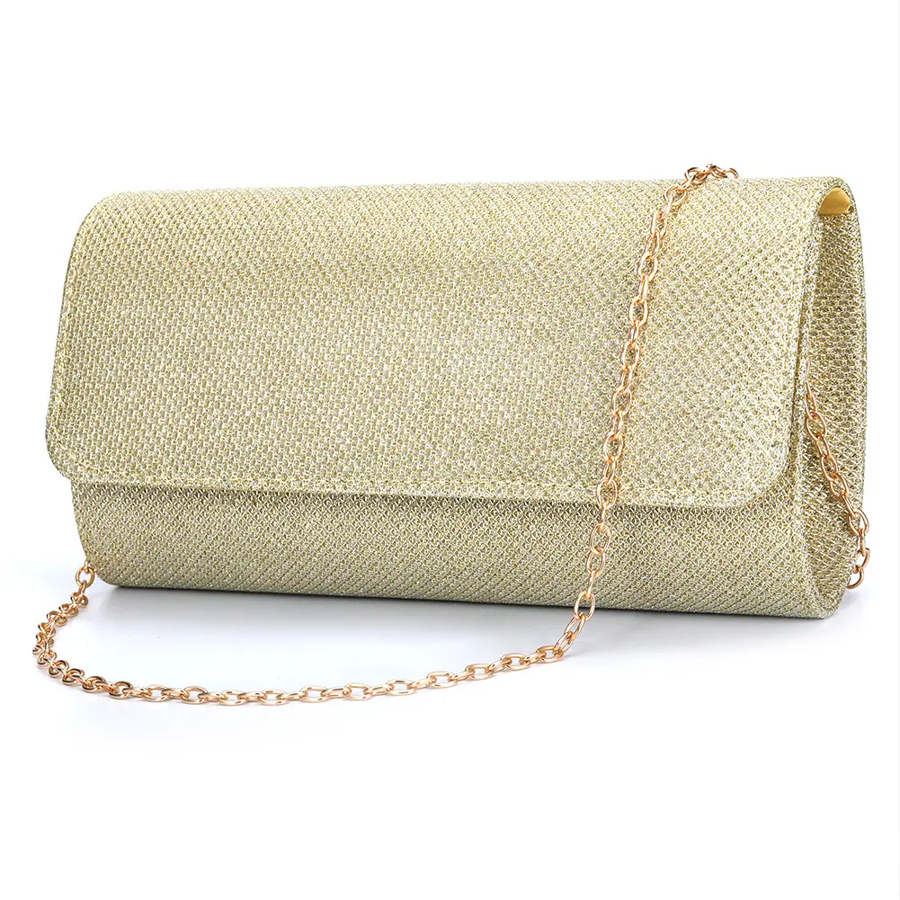 Bolso de mano de noche con diamantes de lentejuelas para mujer, Cartera de boda, brillante, con cadena para hombro, para fiesta