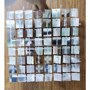 Panel Decorativo de <span class=keywords><strong>Pared</strong></span> Brillante con Lentejuelas Cuadradas Plateadas de Acrílico <span class=keywords><strong>Transparente</strong></span> - Product Image 2
