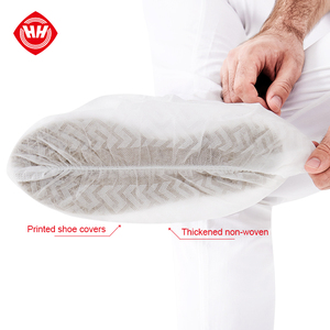 Hubei Haixin épaississement blanc couvre-chaussures fait à la main Non tissé couvre-chaussures jetable chaussure intégrée formant couvre-chaussures en gros - Product Image 1