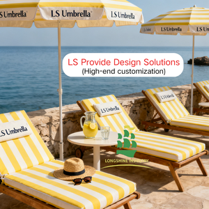 Зонт LS для улицы, складной, прочный, для пляжа, солнцезащитный для патио, большой садовый зонт для террасы, кафе, виллы и балкона - Product Image 6