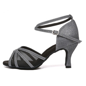 Chaussures de danse latine professionnelles pour femmes, talon de 7 cm, 9 cm, 10 cm, semelle souple pour l'intérieur, <span class=keywords><strong>salsa</strong></span>, tango, danse moderne, soirée - Product Image 6