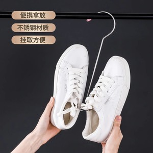 Gancho de acero inoxidable para colgar zapatos y ropa, estante de almacenamiento para balcón, diseño de barra única - Product Image 1