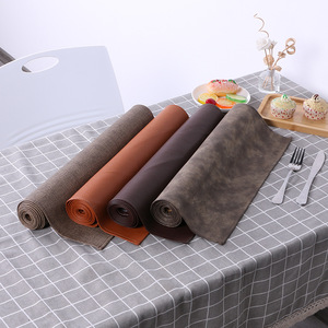 Camino de mesa de cuero de color sólido, impermeable, grueso, aislante del calor, para decoración de comedor occidental en el hogar y hoteles, hecho en Wenzhou. - Product Image 1