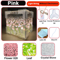 Bricolage fait à la main magique Cube tulipe veilleuse LED miroir lampe cadeau de fête des mères pour application intérieure et extérieure IP44 évalué