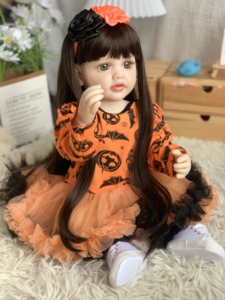 Muñeca Reborn <span class=keywords><strong>de</strong></span> Porcelana Suave, Vestido Grande <span class=keywords><strong>de</strong></span> Ángel, Juguetes DIY, Muñeca Elsa <span class=keywords><strong>de</strong></span> Tamaño Real para Niñas - Product Image 2