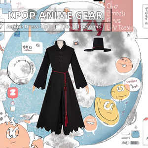 Venta al por mayor KPOP Demon Hunters <span class=keywords><strong>Anime</strong></span> disfraz uniforme <span class=keywords><strong>de</strong></span> escuela <span class=keywords><strong>secundaria</strong></span> traje para niños FIESTA <span class=keywords><strong>DE</strong></span> Halloween negro Saja Cosplay trajes Top - Product Image 3