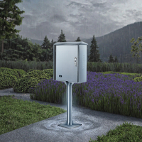 Boîtier de distribution pour chargeur de véhicule électrique en acier inoxydable 304 avec indice de protection IP65 et couvercle anti-pluie pour station de recharge/poteau