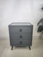 Table de chevet intelligente avec armoire en MDF de haute qualité, charge sans fil, port Type-C et USB