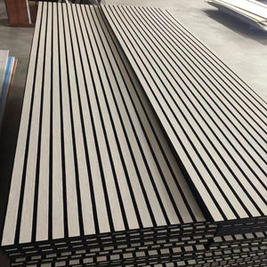 Moderno 600*2400Mm Panel de madera acústica curvo 3D Pet MDF decoración de pared insonorizada para casa y hoteles - Product Image 6