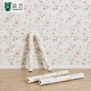 Papier peint floral / revêtement mural à peler et à coller, auto-adhésif, amovible, vinyle floral <span class=keywords><strong>aquarelle</strong></span>, papier <span class=keywords><strong>contact</strong></span> floral pour la maison - Product Image 2