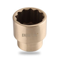 Clé à douille hexagonale à impact en laiton forgé à une seule fois de qualité industrielle Enerflex 1/4, finition naturelle, personnalisable OEM, modèle n°106, équipement