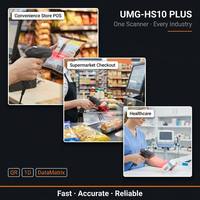 Lecteur de codes-barres 2D filaire USB sans pilote, scanner de codes QR portable pour les facturations en petits supermarchés