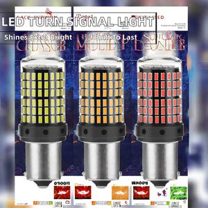 Luz LED Automotriz para Señal de Giro, Decodificada, Anti-estroboscópica, 1156 3014 144SMD 1157, Luz de Freno T20, Amarilla - Product Image 2