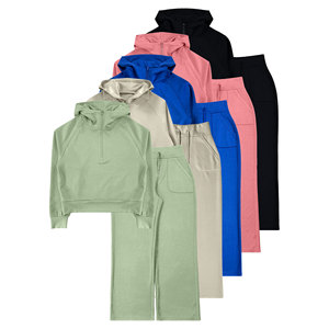 Felpa con cappuccio e pantaloni larghi da donna Soft Touch #23 - Product Image 1