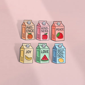 Renkli meyve suyu, karpuz, muz, çilek, portakal, meyve, japon ve kore tarzı aksesuarları broşlar, Metal rozetler - Product Image 3