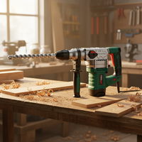 Marteau perforateur multifonctionnel POSEN avec BMC et accessoires, marteau de démolition électrique 1500W, perceuse à percussion SDS-plus