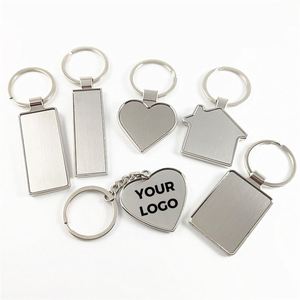Custom Logo Engraved Metal Keychains Round Tag Laser Engraved Pendant <b>Key</b> Chain Waterproof <b>Blank</b> Stainless Steel Keychains - Product Image 1