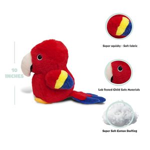 Jouet en peluche <span class=keywords><strong>perroquet</strong></span> rouge vif personnalisé, super moelleux et mignon, pour enfants et adultes - Product Image 2