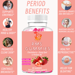 Gomitas PMS de Marca Privada OEM con Vitamina B6 y Suplemento Herbal para un Equilibrio Hormonal Saludable que Ayuda a Reducir los Antojos - Product Image 3