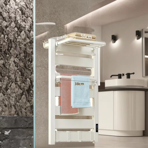 Calentador de Toallas Eléctrico de Pared con Pantalla Táctil y Estante para Baño de Hotel de Lujo - Product Image 1