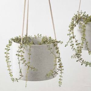 Grand <span class=keywords><strong>pot</strong></span> <span class=keywords><strong>de</strong></span> fleurs en céramique blanche mate pour intérieur et extérieur, jardinière suspendue, décor <span class=keywords><strong>de</strong></span> jardin et <span class=keywords><strong>de</strong></span> balcon, intérieur et extérieur en céramique - Product Image 6