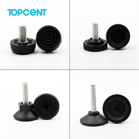 TOPCENT M6 M8 vis à boulon fileté personnalisée pieds de meubles pieds de nivellement réglables pour cuisine salle à manger salle de bain acier Nylon