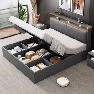 Chất Lượng Cao Khách Sạn Vua Giường Với Lưu Trữ Hiện Đại Giường Sang Trọng Khung Cho Đồ Nội Thất Phòng Ngủ Nữ Hoàng Kích Thước Hộp Giường Đôi Với Ngăn Kéo - Product Image 2