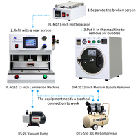 Nouvelle machine à laminer OCA CNholy, ensemble complet avec pompe 30kW, pour réparation d'écrans LCD et tactiles iPhone Samsung 7 pouces, avec dissolvant de bulles de verre, garantie 1 an