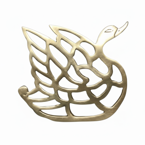 El último posavasos de Metal con estilo, salvamanteles con forma de pato dorado, respetuoso con el medio ambiente, 3mm de espesor, salvamanteles de cocina, accesorios de mesa hechos en Uttar Press - Product Image 1