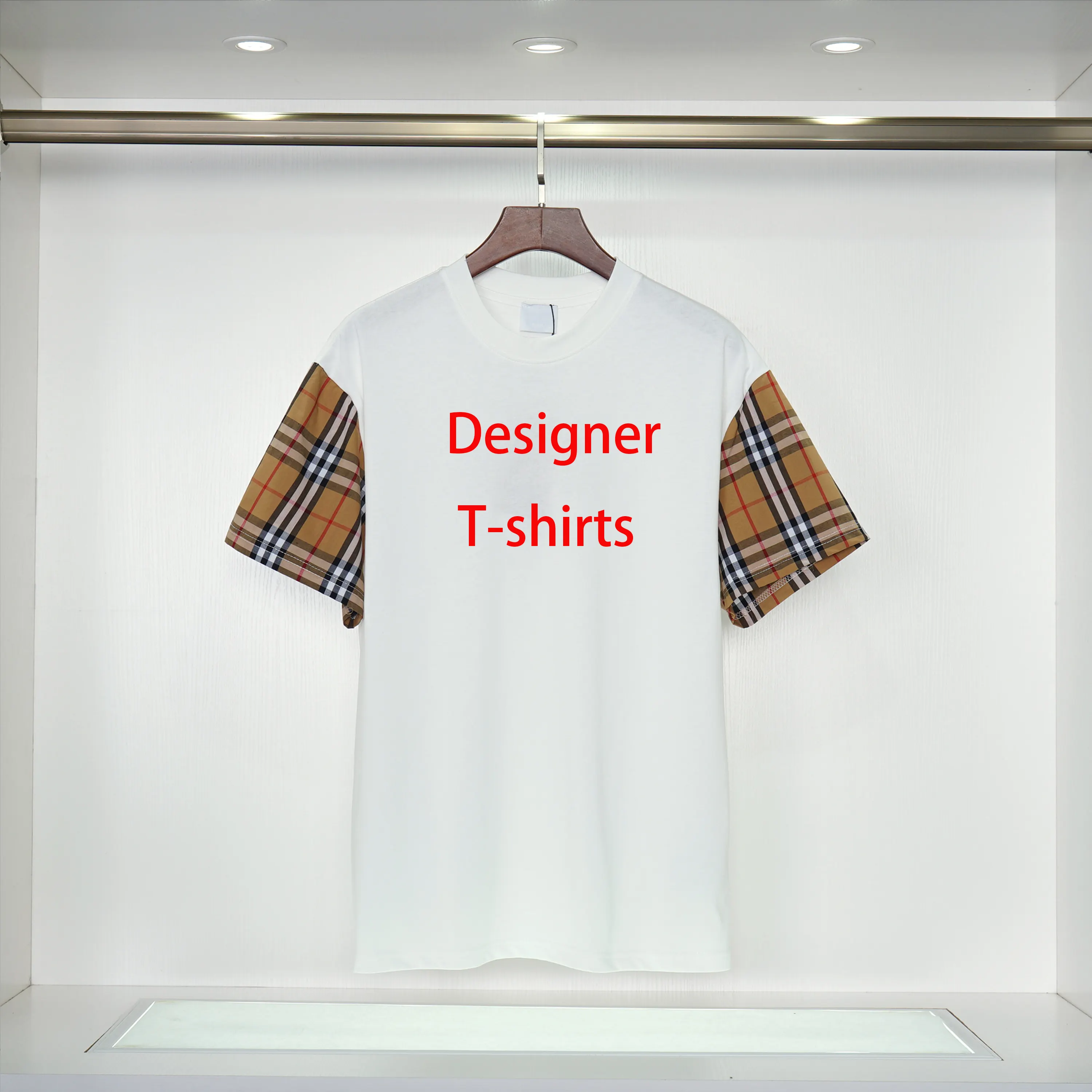 Venta al por mayor de fábrica, diseños de alta calidad, ropa de marca, camisetas de moda, camisetas de lujo de diseñador de marca famosa para hombres