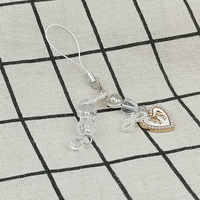 Chaîne de téléphone perlée faite main Y2K, motif Muguet, Nœud Papillon, Cœur, style Lolita, Conte de Fées, Fairy Core, Porte-clés, Pendentif de sac, Bijoux, Cadeaux
