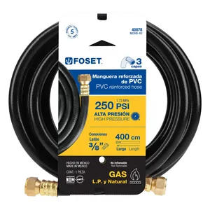 Scatola con 4 unità di tubo del Gas, PVC nero, 3-8, 4 m, FOSET