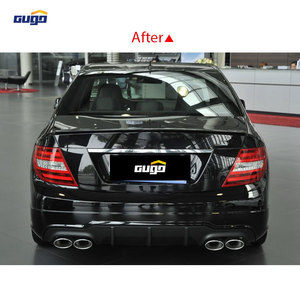 Ống xả khuếch tán sau GUGO 2010-2014 W204 C-Class nâng cấp, tình trạng mới, cản trước & sau lắp trực tiếp cho mẫu C63 2014 - Product Image 3