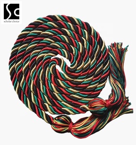 Cordons simples Cordons de graduation multicolores noir/rouge/orange Cordon de graduation Cordon d'honneur de graduation - Product Image 3