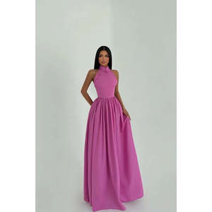 ชุดเดรสปาร์ตี้ทรงเอไลน์สีชมพู ยี่ห้อ Tania แต่งโครเชต์ ไซส์ XS ความยาวระดับเข่า สไตล์หรูหรา เรียบง่าย สบายๆ สำหรับงานเลี้ยงตอนเย็น แขนสั้น - Product Image 3