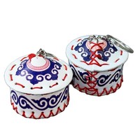 Porte-clés yourte en cuir de style mongol, souvenir de voyage, artisanat de la Mongolie intérieure, cadeau pendentif