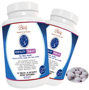 Tabletas Antioxidantes para la Salud de la Fertilidad Masculina, Marca Blanca Personalizable, Vitaminas B, C y E, Minerales, Extracto de Té Verde, Suplemento - Product Image 1